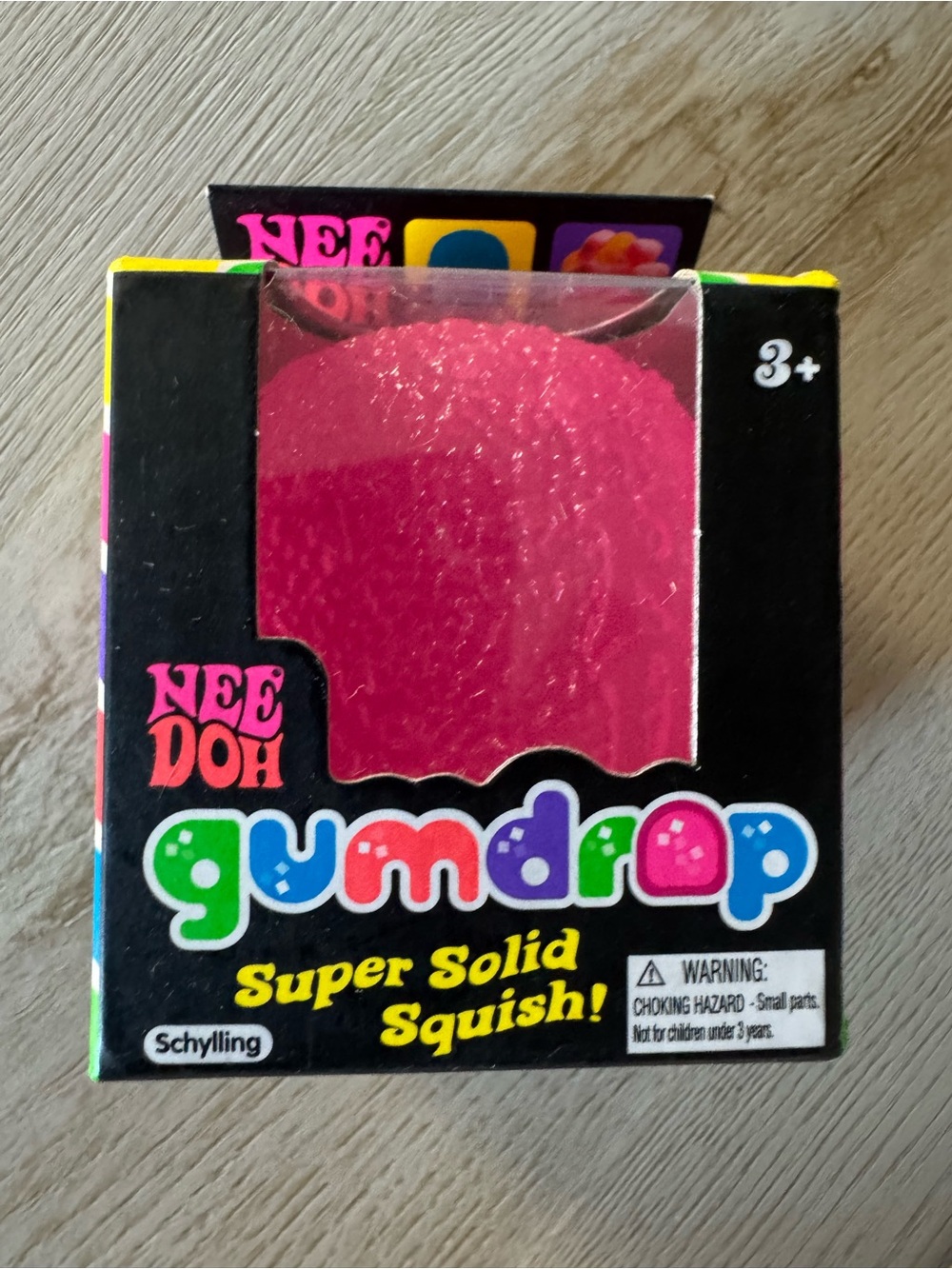 NeeDoh Gumdrop Super Solid Squish! - Hot Pink